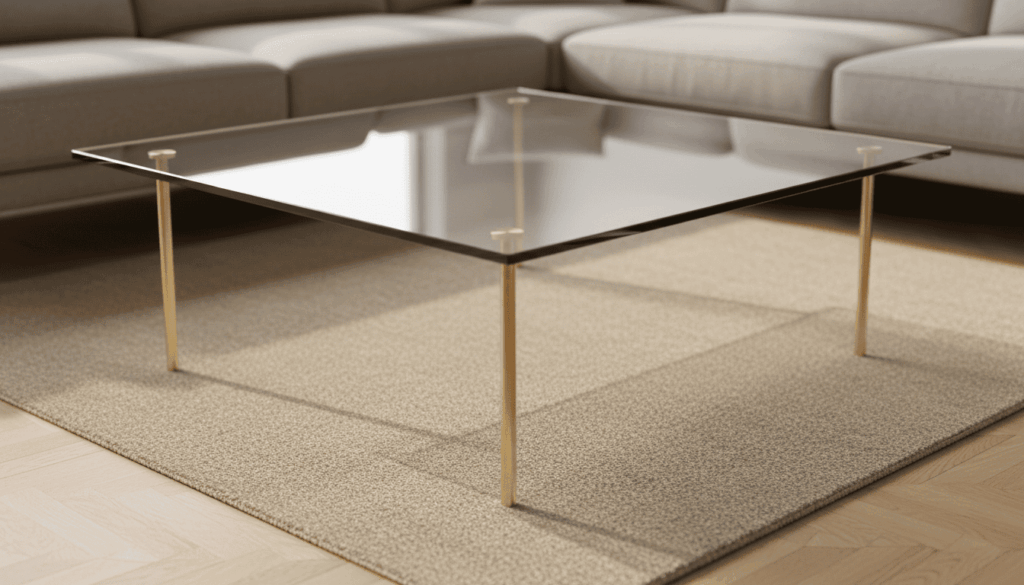 Les meubles en verre pour une légèreté visuelle