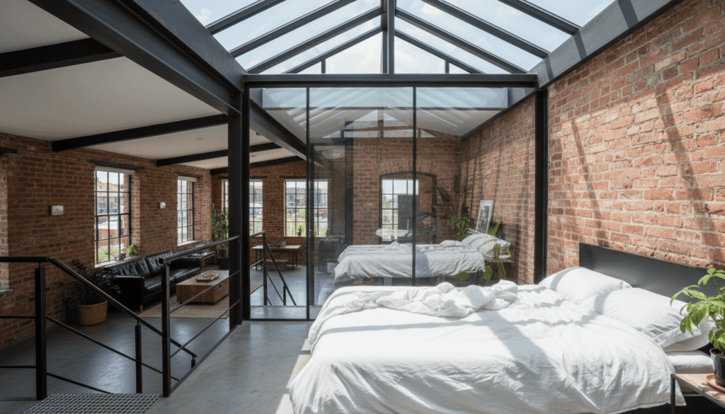 Mezzanine Loft Vue IMPRENABLE + Couchage XXL